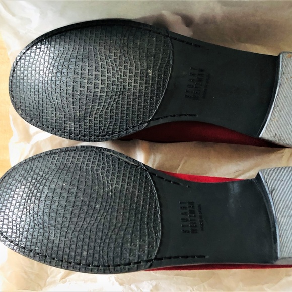 Stuart Weitzman Scarlet Suede Flats - Size 8.5M - Picture 2 of 4